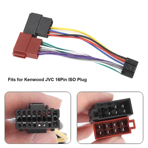 16-pins ISO-buss hunnkontakt adapter passer for Kenwood NC