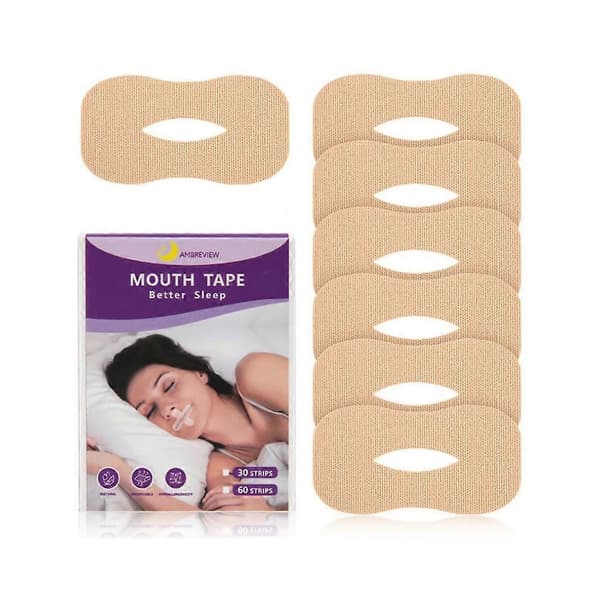 Munntape mot snorking for søvn, munntape mot snorking for mindre munnpusting, snorkelindring, søvnforbedring 60pcs/2boxes