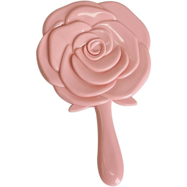 2 stk. Roseblomst Kosmetik Spejl Bærbar Rejse Håndspejl Makeup
