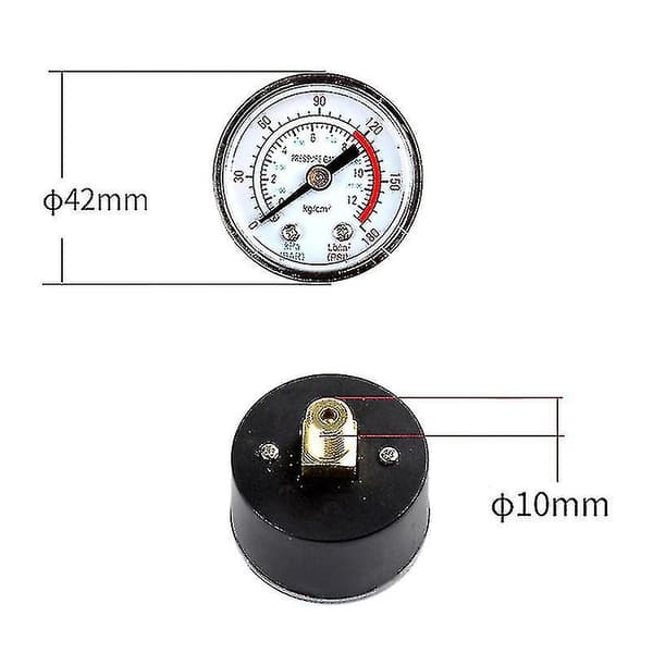 90-120psi Luftkompressor Grenrör Regulator Mätare Tryck Hållbar Brytare Kontroll