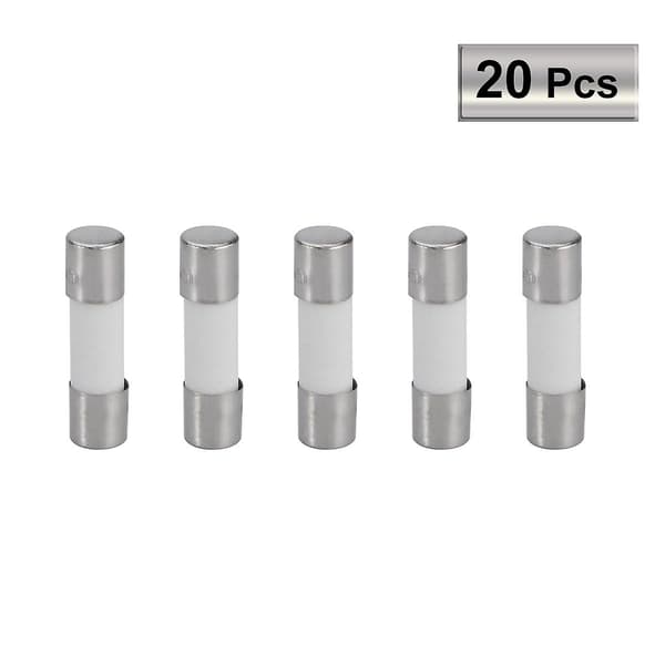 20 st 5x20mm 6.3A Långsam-blåst Keramisk Säkring T6.3a 250V