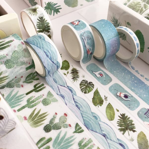 Gröna växter Washi-tejp - Journaling och hantverksmaterial - 3m Style-2