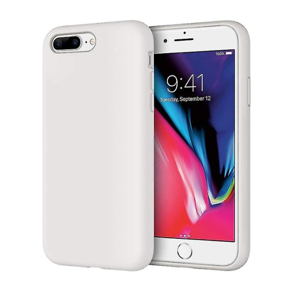 Chronus case , joka on yhteensopiva iPhone 7 Plus:n, Iphone 8 Plus:n, 2 * karkaistun lasin näytönsuojan kanssa (valkoinen)