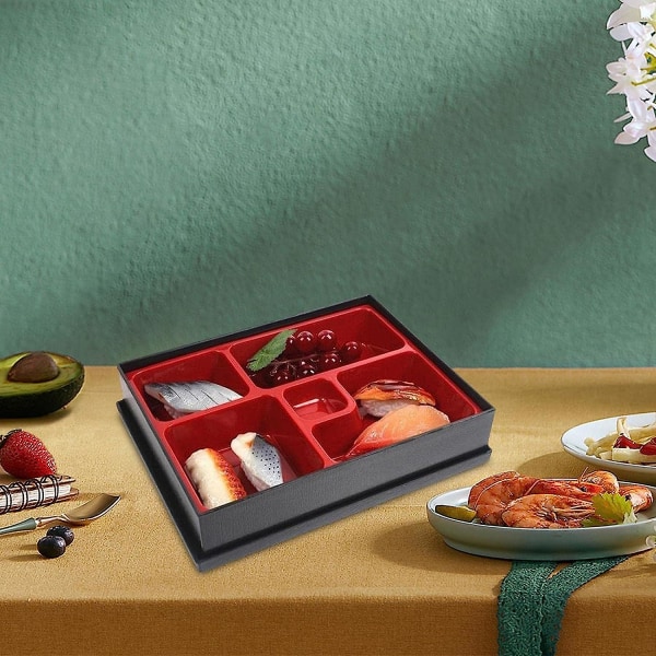 Bærbar Bento Box Sushi med 5 Rum - Japansk Stil Madpakke til Catering og Kontor