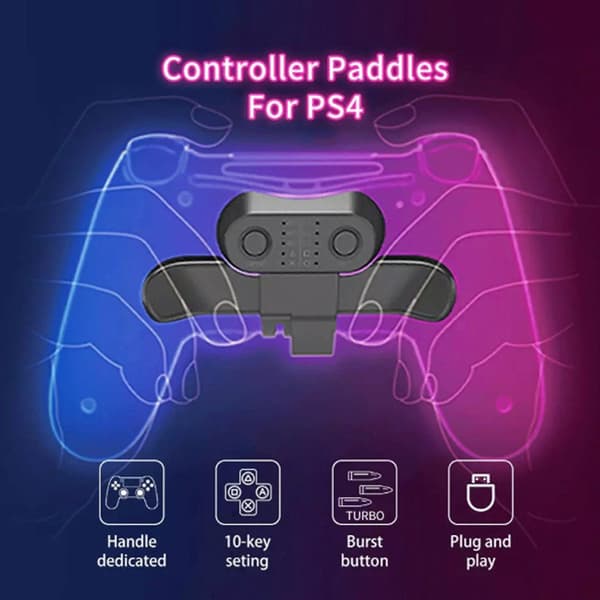 Paddlar för PS4-kontrollertillbehör, knapptillbehör för spelkontroller