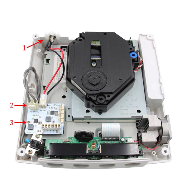 Ersättning för DC-strömförsörjning, 12 V strömförsörjning, reservdelar för spelkonsolreparation, kompatibel med Sega Dreamcast DC Dreampsu Rev2.0-version