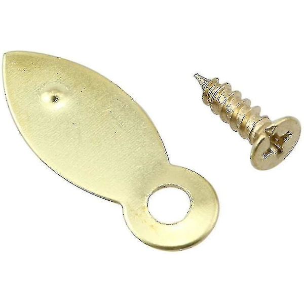 100 stk. Gyldne Billedramme Flade Drejeknapper 8 X 22mm Med Monteringsskruer
