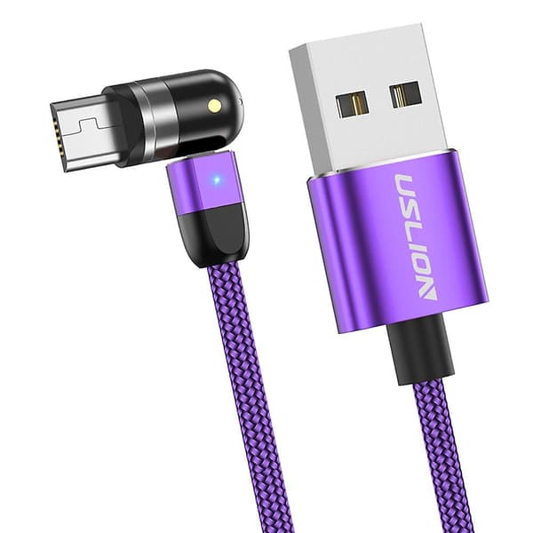 540 Magnetisk USB-ladekabel 360180 Lilla 1m Micro USB