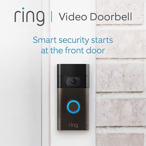 Ring Video Doorbell (2. generation) | Trådløs videodørklokke med sikkerhedskamera med 1080p HD-video, batteridrevet, wifi, nem installation | 30-dages gratis prøveperiode S2 US Standard Ding Dong Machine