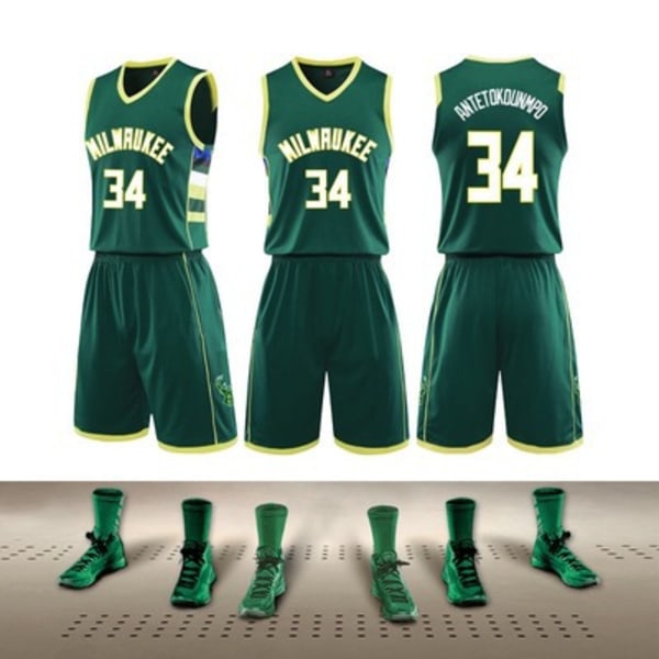 #Nba 22/23 Bucks 23 Jersey Barn Jersey Set för barn och vuxna 5XL