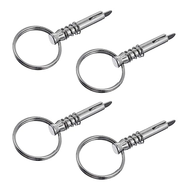 Båtstift Snabbfrigöringsstift 1/4\" x 1\" med droppkamera och fjäder med dragring
