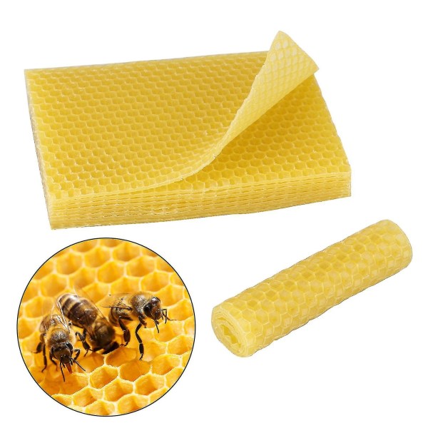 10 stk Bivoks Foundation Bikube Voksrammer Baseark Bee Comb Honningramme Bivoksark Biavlerutstyr