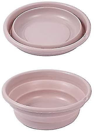 Bærbar sammenklappelig silikonevask (pink Large)