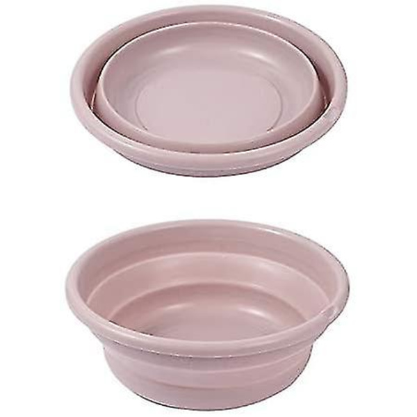 Bærbar sammenleggbar silikonvask (rosa Medium)