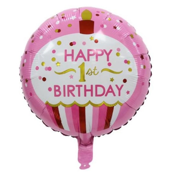 18 tommer tillykke med fødselsdagen aluminiumsfolieballon rund form fødselsdagsfest