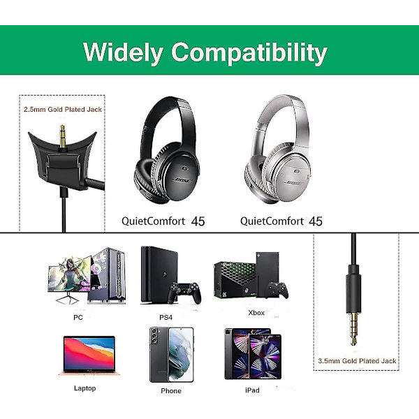 Irrotettavan mikrofonin korvaava osa Bose QuietComfort 35 II(q:lle