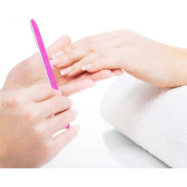 Nagelfilar 100 Stycken Professionell Nagelfilsset, Dubbelsidiga Engångs Nagelfilar Nagelfilar Engångs För Gel Naglar