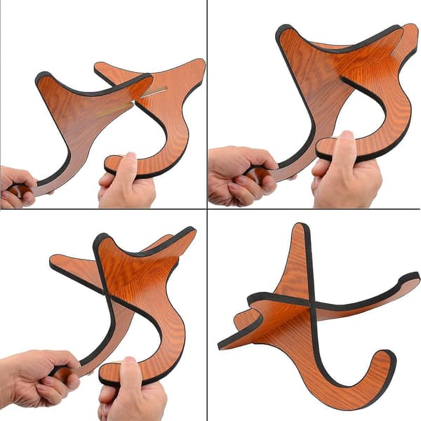 Ukulele-stativ, instrumentstativ, bærbar mandolin-stativ Ukelele-tilbehør brown