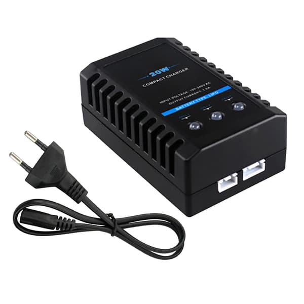 B3 20w kompakt balancerlader til 2s 3s 7.4v 11.1v lithium lipo batteri