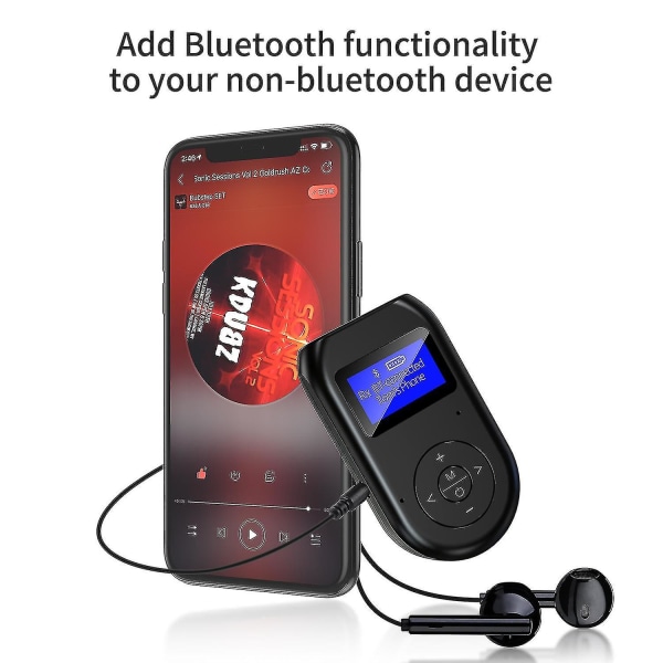 Bt-11 Bluetooth Adapter 5.0 Bluetooth -mottagare Sändare Fyr-i-ett ljudadapterkälla
