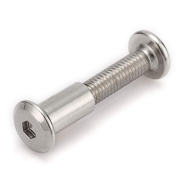 20 stk M6 Lengde 30mm Møbelskjøt Bolt & Cap Nu