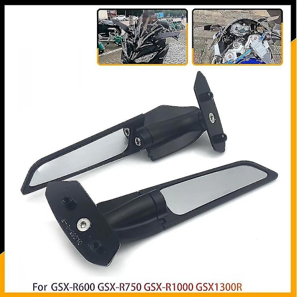 Speglar för Gsxr 1000 Gsxr1000 2017-2021 Motorcykel Modifierad Vindvinge Justerbar Rotationsbackspegel