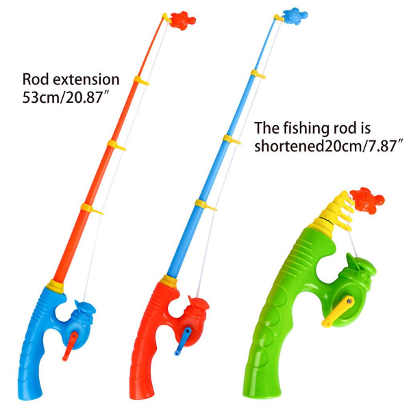 6 stykker Fiskestang Fiskestang Legetøj Magnetisk Fiskebassin Legetøj