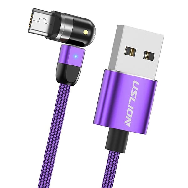 540 Magnetisk USB-ladekabel 360180 Lilla 1m Micro USB