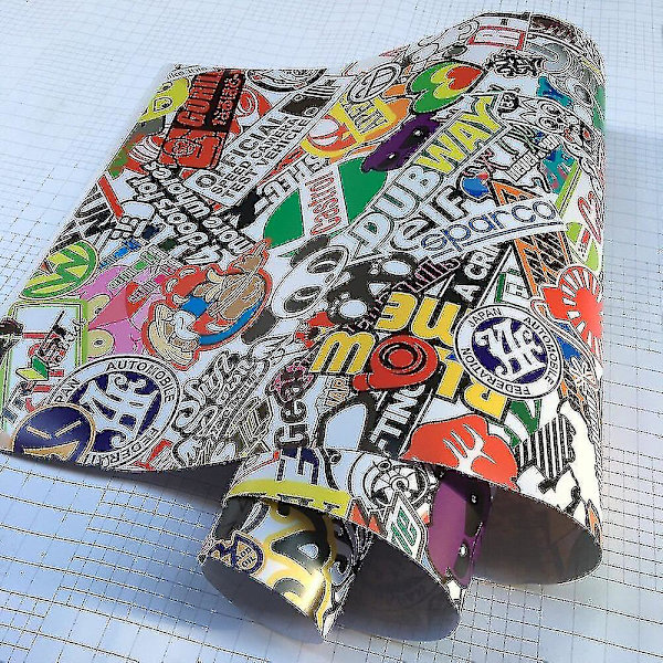 58*152cm Premium Vinyl Wrap Sticker Klæbemiddel Fjernelse Lim Tegneserie Dyr Trykt Film Motorcykel Scooter Bil Wrap Film