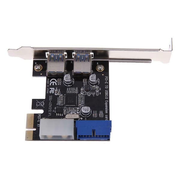 PCI-e til USB 3.0 Utvidelseskort 20-pin 2 porter 5gbps
