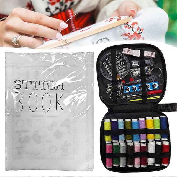 DIY Broderi Stingbog, Begynder Broderi Sting Referencebog med 200+ Håndsyning Tutorials til Korssting og Håndbroderi Only Book