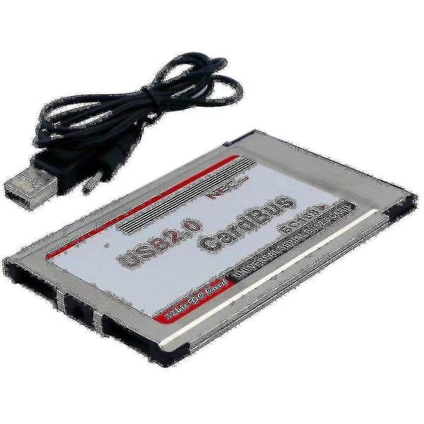 Pcmcia til USB 2.0 Cardbus Dual 2 Port 480m Kort Adapter Til Bærbar Pc Computer