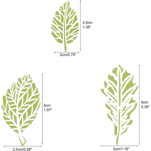 Löv genomskinlig set 11-pack, återanvändbara separata polymerstämplar, flexibla set för scrapbooking, journalföring, korttillverkning eller papercra