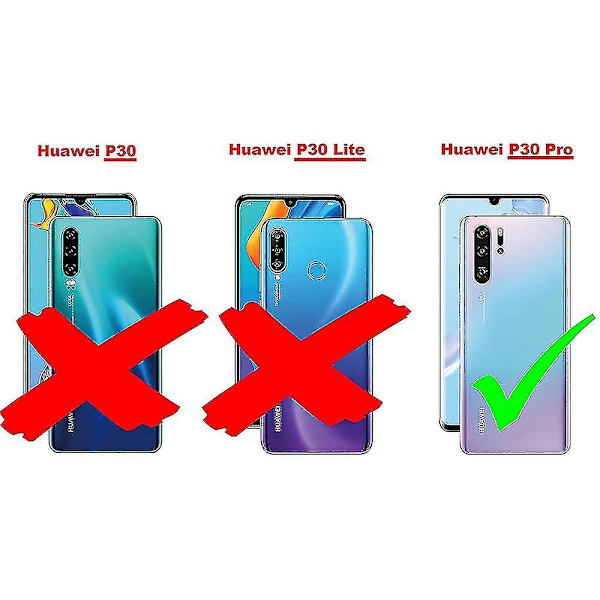 Etui til Huawei P30 Pro - Ridsefast mobiltelefonetui Stødsikkert beskyttelsesetui med en finish til Huawei P30 Pro