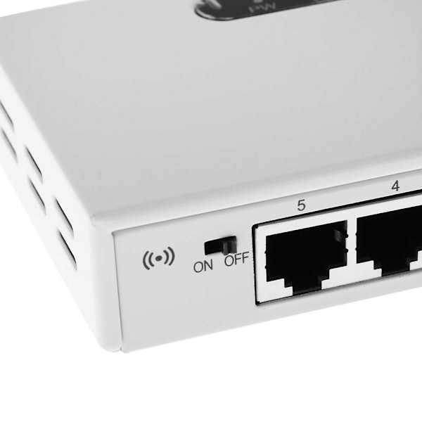 5-porttinen 10/100m nopea työpöydän verkkokytkimen Ethernet-kytkimen lähiverkkosovitin valkoinen