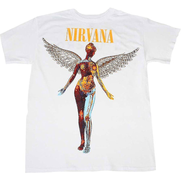 Hvit In Utero Nirvana T-skjorte Klær L