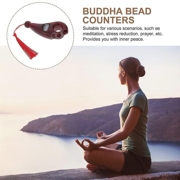 Buddha Perler Teller Digital Finger Teller Mini Meditasjon Finger Teller