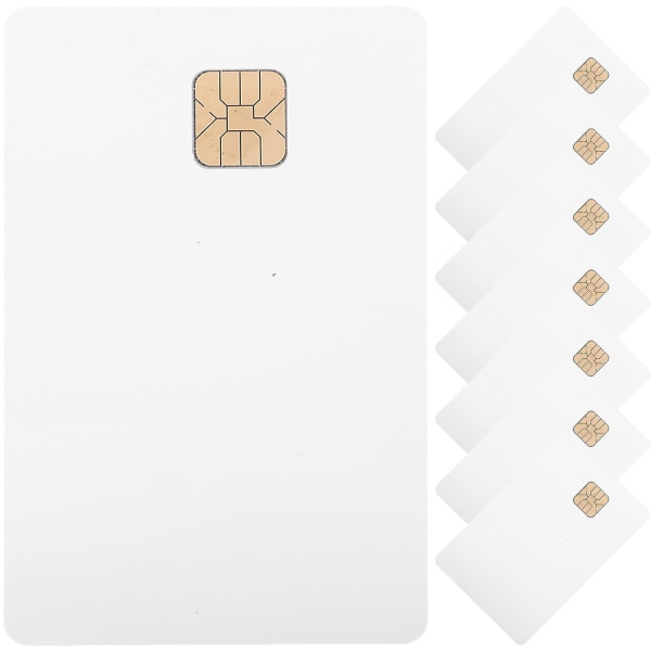 8 stk tomme kort med brikker Blanke pvc-kort Smart Ic-kort Blanke hvite kort