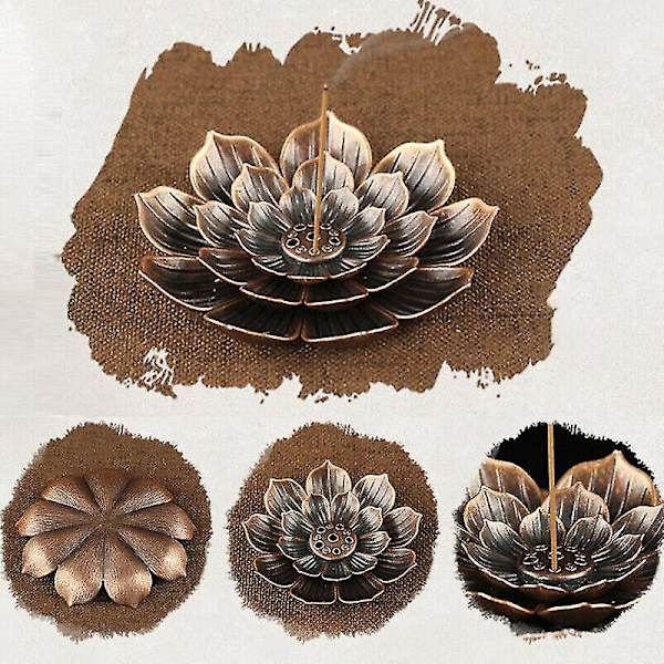 6 Huller Legering Pind H Plade Buddhisme Spole Lotus Røgelse /