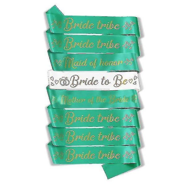Ny design Brud Till Var och Team Brud Brudtärna Brudstam Sash Set Hönsnatt