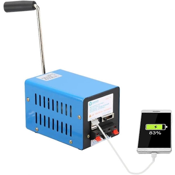 Handvevad Laddningsgenerator Högeffekts Dynamo Laddare Portabel Nödkraft Handvev USB-laddning Överlevnad