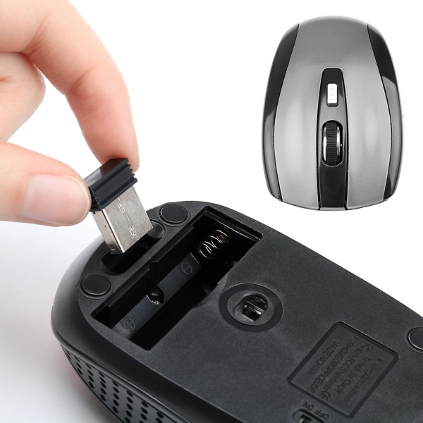 Computer trådløs optisk mus Lav latens 6 knapper plastik
