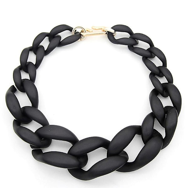 Chokerhalsband för kvinnor, Acryl, Tjock Kedja, Statement-Länk, Stort Mode
