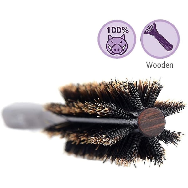 Lille rund hårbørste til tyndt eller kort hår, minirundt ornebørsteskæg
