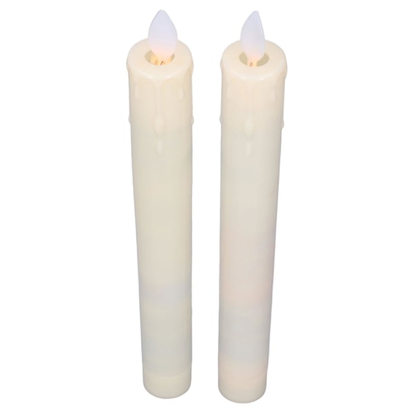 2kpl Led-kynttilät muoviset lämpimät pitkät led-kynttilät syntymäpäiväjuhlien tunnelmat työkalu häihin