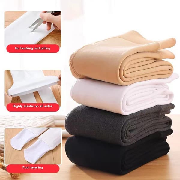 Barnens vinter fleece tjocka dansstrumpor dansstrumpor W