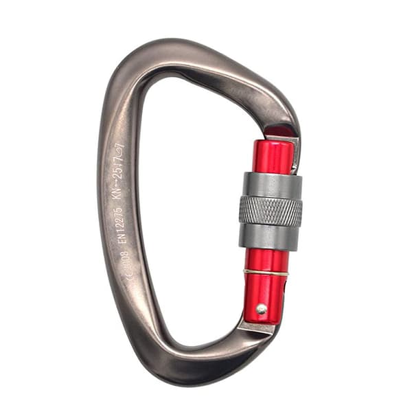 2 st karbinhake karbinhake [25KN] Aluminiumkarbinhake med skruv