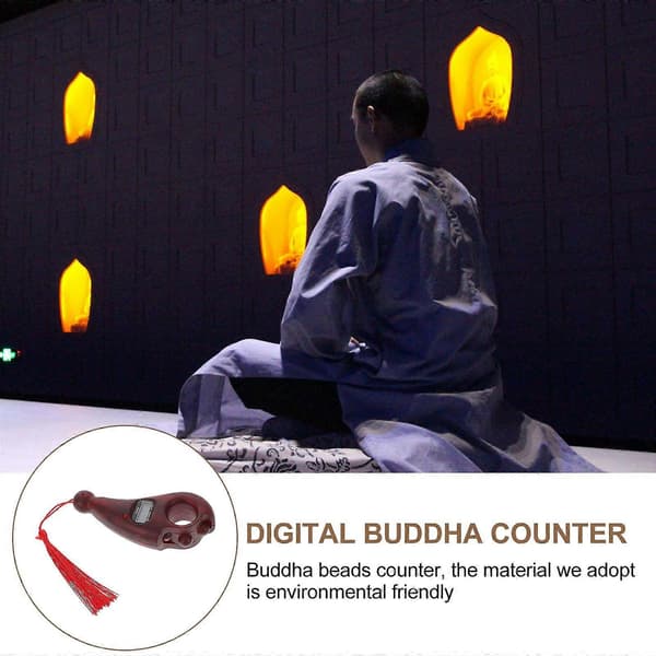 Buddha Perler Teller Digital Finger Teller Mini Meditasjon Finger Teller