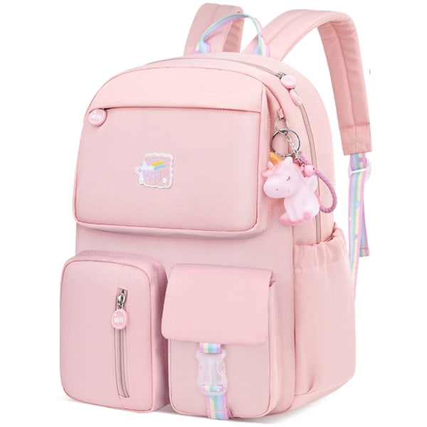 Unicorn skolerygsæk til piger, stor kapacitet grundskole rygsæk taske, afslappet børnedagstur til teen pige