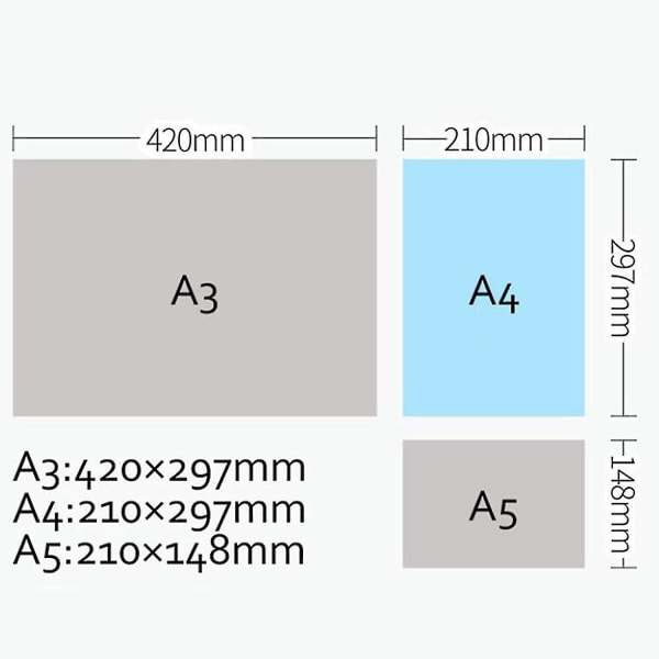 A4 Kraft-papir, Letter-størrelse 8,5 X 11 tommer, brunt, 100 ark, 100 g/m²